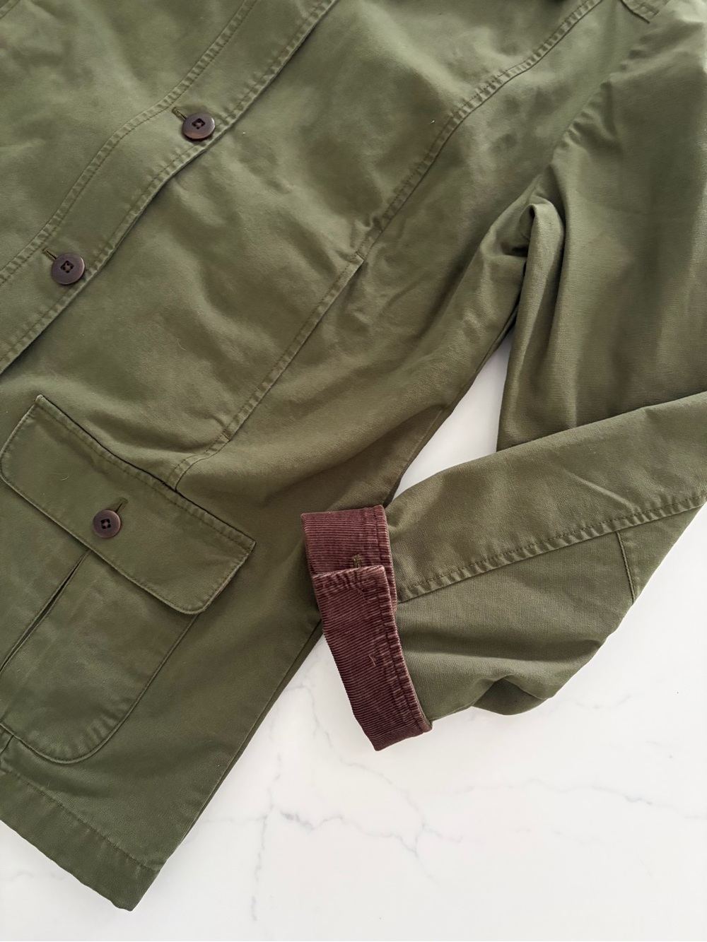 LL Bean M Women's Adirondack Barn Coat, Flannel-Lined Olive Green NWT Price Firm - Picture 12 of 16